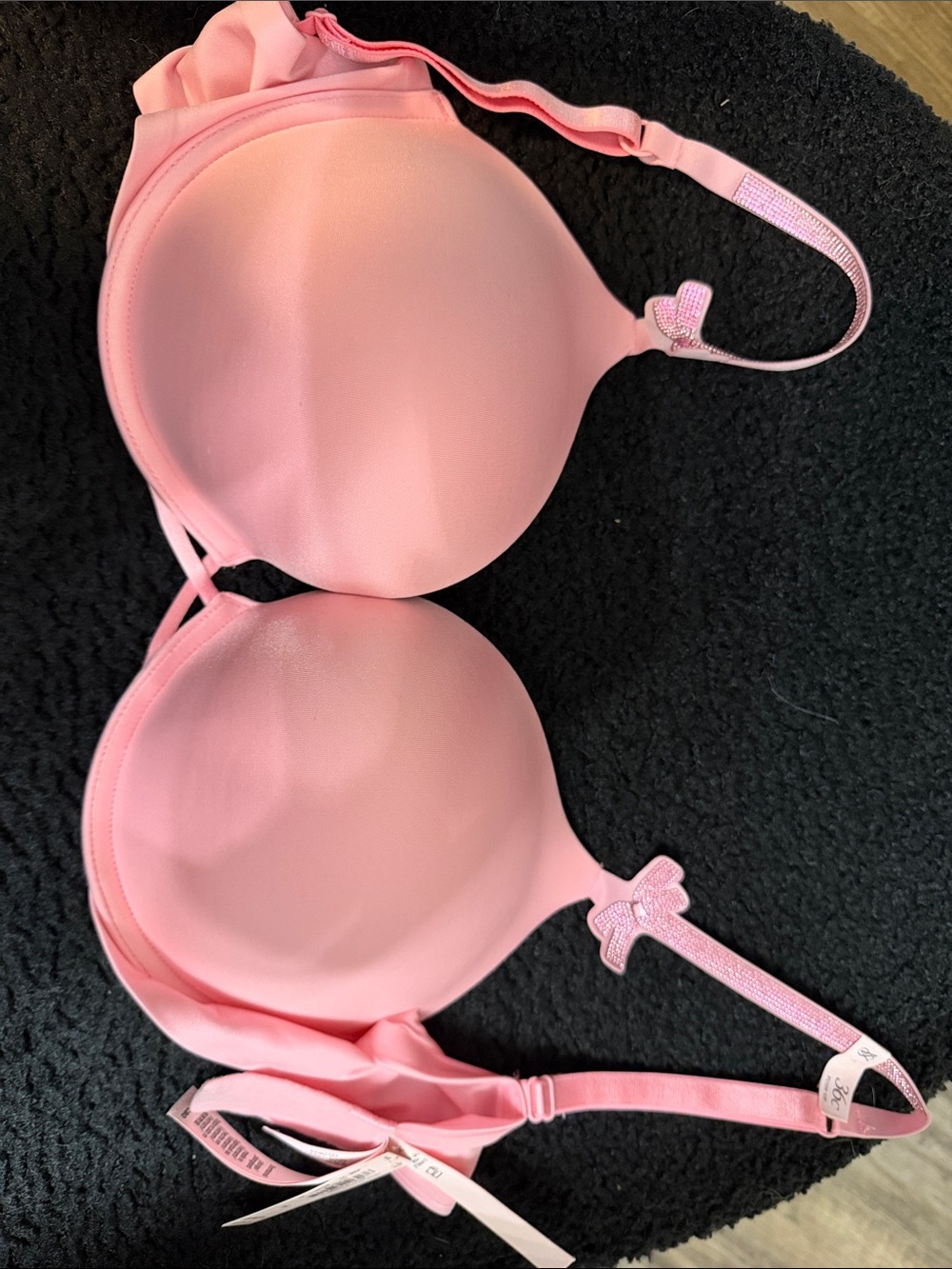 Pink Push-Up Bra with Decorative Bows